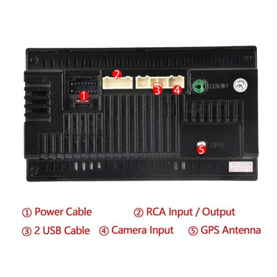 7 Inch Android Navigation Wifi Vehicle Central Control Screen - 2 + 16G Standard + 12Lights Camera