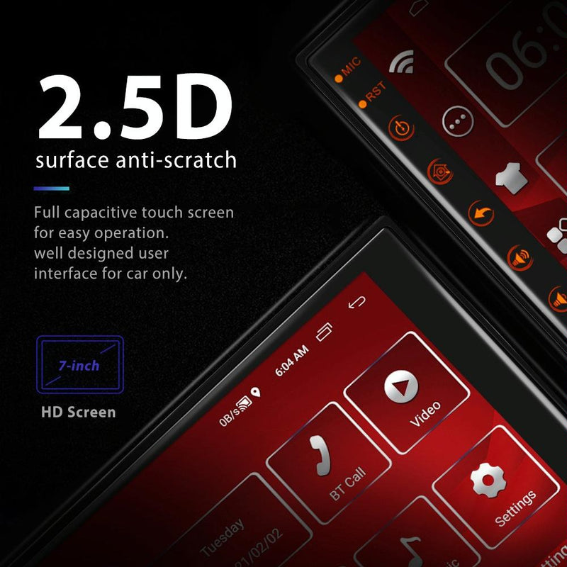 7 Inch Android Navigation Wifi Vehicle Central Control Screen - 2 + 16G Standard + 12Lights Camera