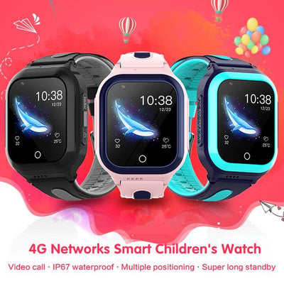1.4 Inch 4G Gps + Wifi + Lbs Positioning Children Calling Watch With Sos Function - Black
