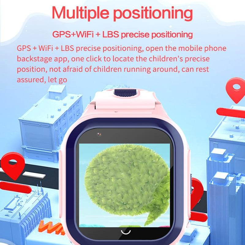 1.4 Inch 4G Gps + Wifi + Lbs Positioning Children Calling Watch With Sos Function - Black