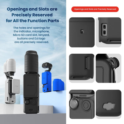 5-in-1 Silicone Case for Dji Pocket 3 Camera Accessories - 5 In 1 Gray