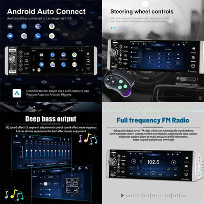 5.1 Inch Ips Capacitive Carplay Player + 8 Light Camera - Standard