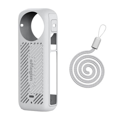 Amagisn Silicone Protective Cover for Insta360 X4 - Body Case Black