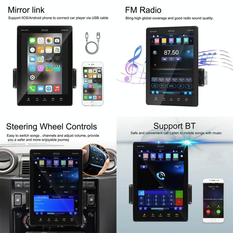 9.5 Inch Carplay Mp5 Player + 8 Light Camera - Standard Style