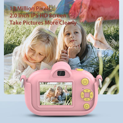 2.0-Inch 4X Zoom Hd Digital Camera For Kids - Blue - Pink