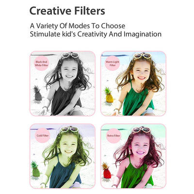 2.0-Inch 4X Zoom Hd Digital Camera For Kids - Blue - Pink