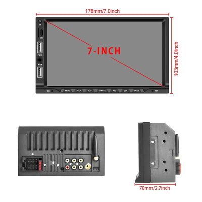 7 Inch Car Mp5 Player Carplay / Android Auto / Mirror Link / Bluetooth - Standard - With 12-Light Camera