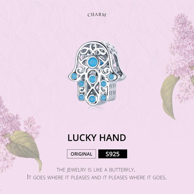 925 Sterling Silver Lucky Hand Beads For Diy Bracelets & Necklaces
