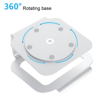 Adjustable Aluminum Laptop Stand - 360 Rotation Ergonomic 10-17 Inch - for Macbook Air Pro