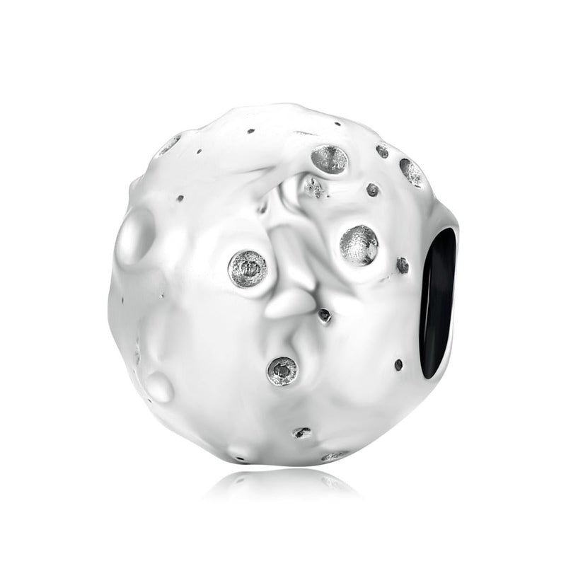 925 Sterling Silver Moon Beads For Diy Bracelets & Necklaces