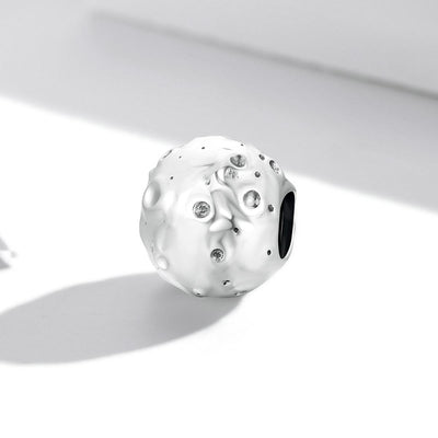 925 Sterling Silver Moon Beads For Diy Bracelets & Necklaces
