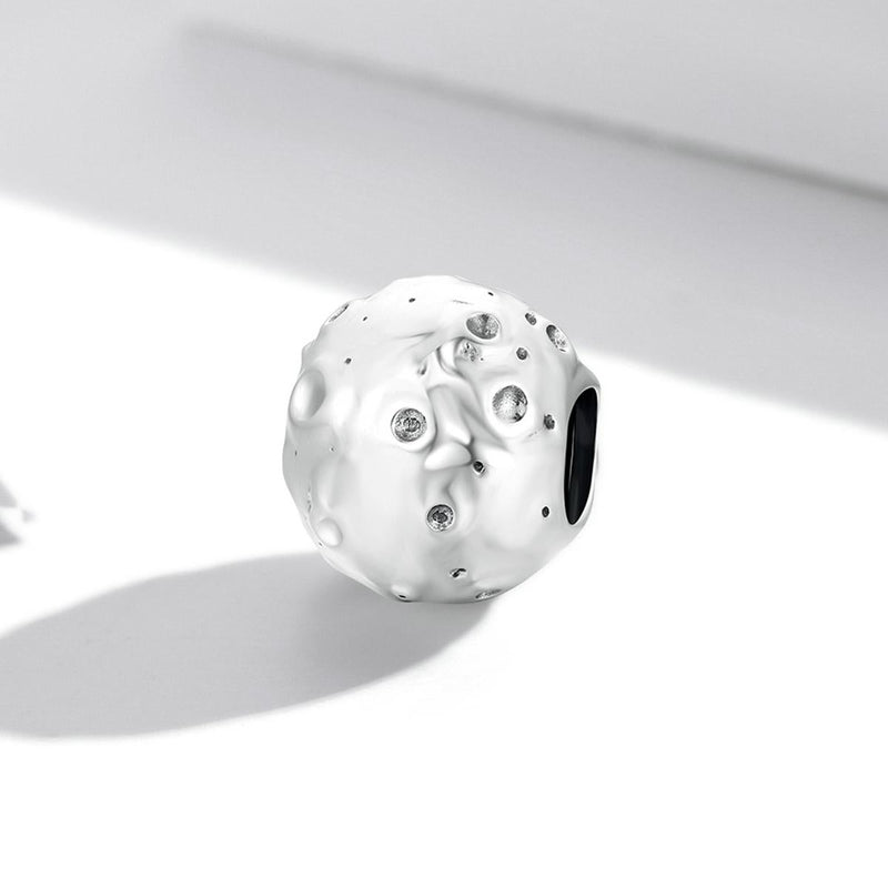 925 Sterling Silver Moon Beads For Diy Bracelets & Necklaces