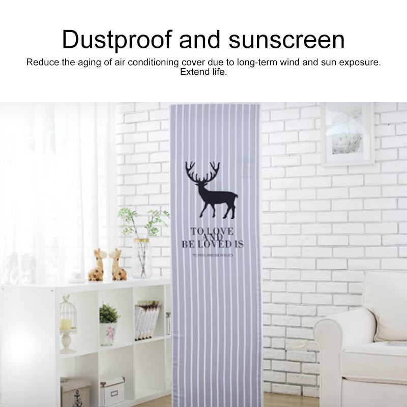 170x50x30cm Lucky Cat Fabric Dust Cover for Vertical Cabinet Air Conditioners