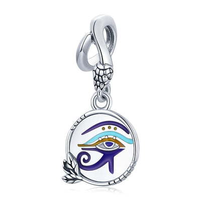 925 Sterling Silver Egyptian Twin Eyes Pendant