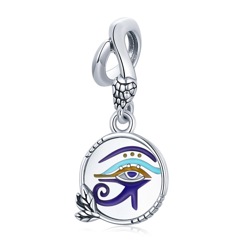 925 Sterling Silver Egyptian Twin Eyes Pendant