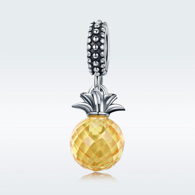 925 Sterling Silver Pineapple Charm For Diy Bracelets