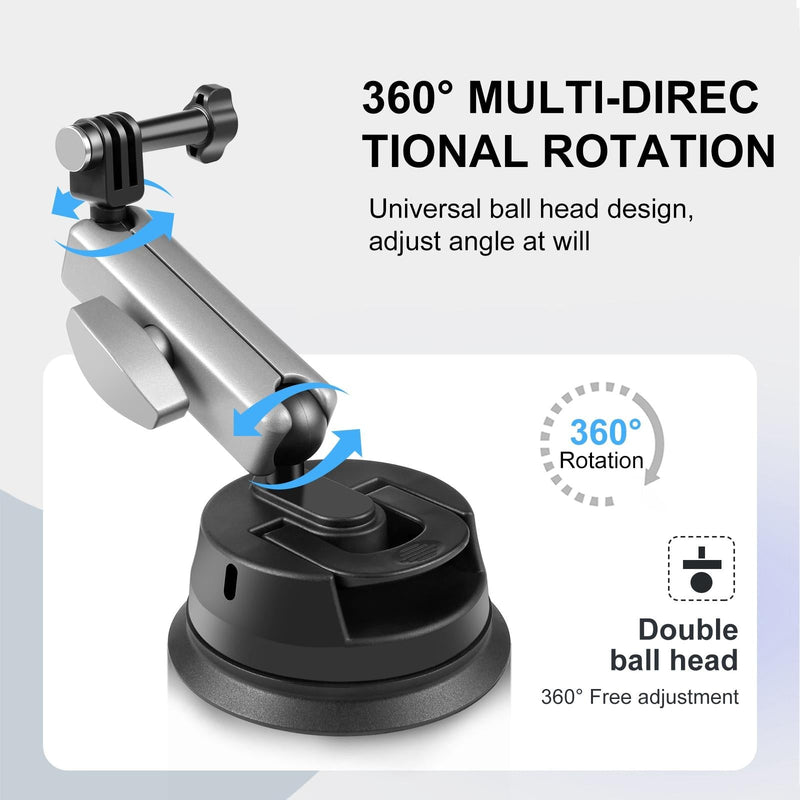 Suction Cup Arm Mount with Adapter and Screw