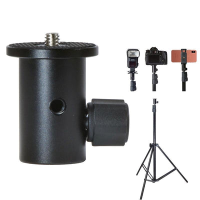 Camera Light Stand Conversion Head With 1 / 4-Inch Mount And Umbrella Holder