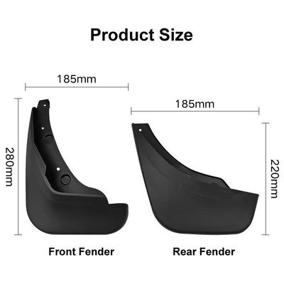 For Mazda 2 Hatchback 2007-2012 4Pcs / Set Car Auto Soft Plastic Splash Flaps Fender Guard