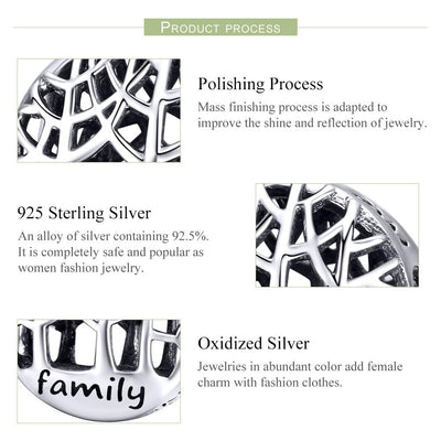 925 Sterling Silver Handmade Family Beaded Bracelet