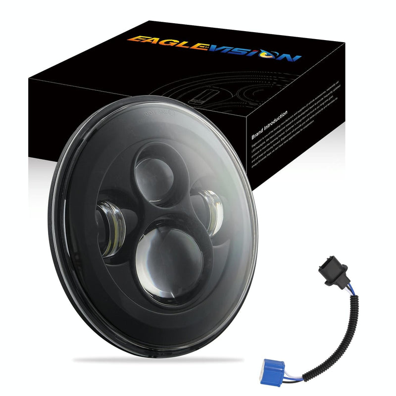 7 Inch H4 / H13 Dc 9V - 30V 4000Lm 6000K 40W 7 Inch Car Round Shape Led Headlight Lamps For Jeep Wrangler