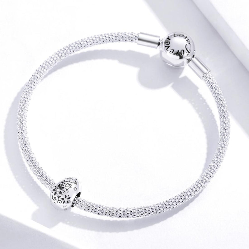 925 Sterling Silver Retro Easter Egg Diy Bracelet Beads