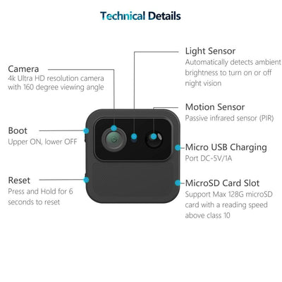 Portable Wifi Camera With Remote Monitoring And Night Vision