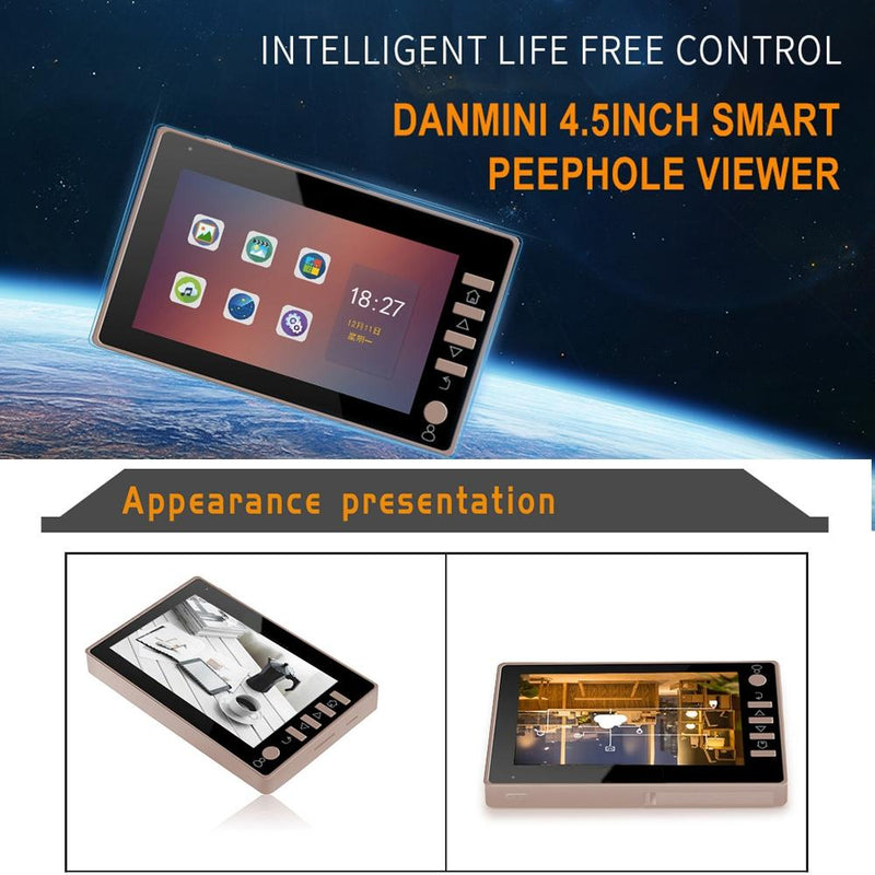 4.5 Screen Security Camera With Night Vision & Motion Detection - Tf Card Support