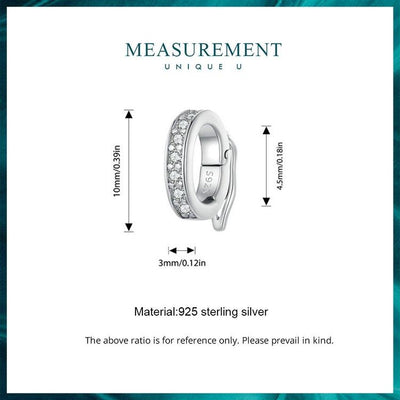 Universal Buckle Spacer Bead Platinum Plated