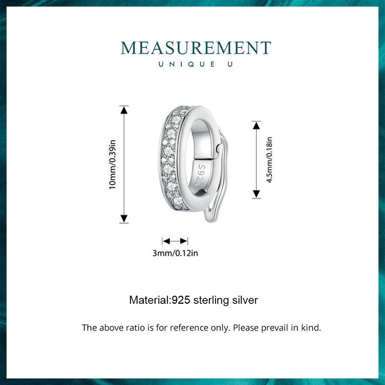 Universal Buckle Spacer Bead Platinum Plated