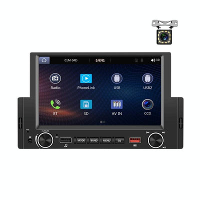 6.2 Inch Single Butt Carplay Car Monitor - Universal Wired Mp5 Player - Standard + Ahd Camera