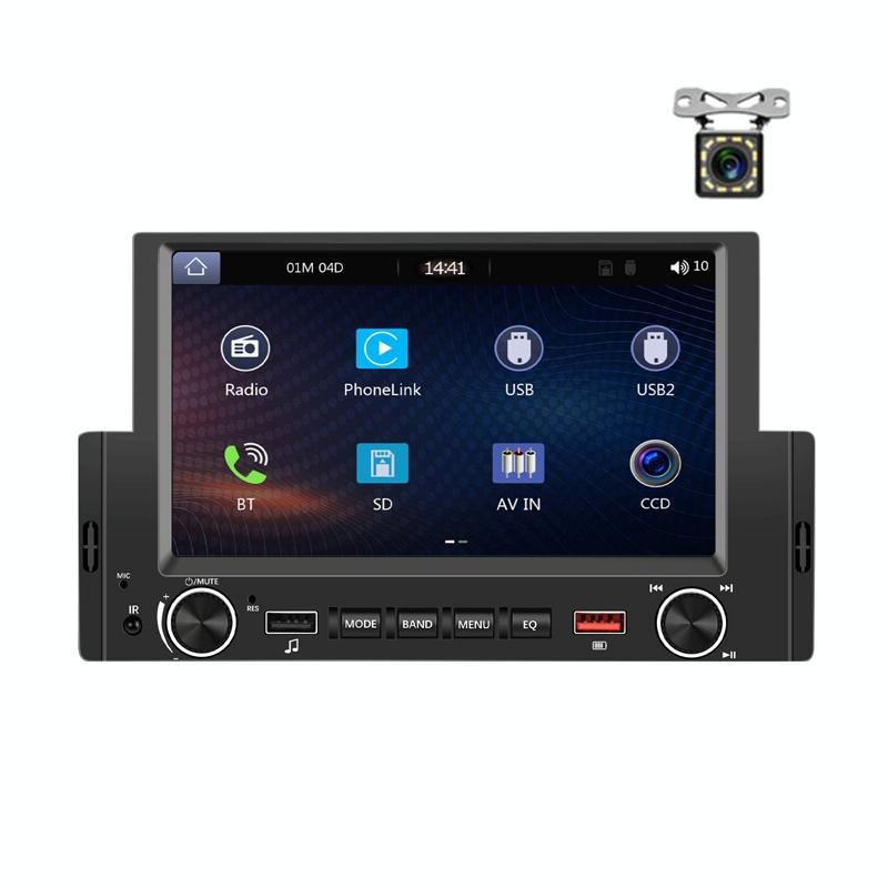 6.2 Inch Single Butt Carplay Car Monitor - Universal Wired Mp5 Player - Standard + Ahd Camera