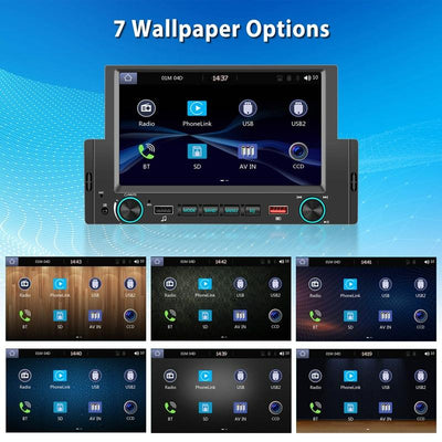 6.2 Inch Single Butt Carplay Car Monitor - Universal Wired Mp5 Player - Standard + Ahd Camera