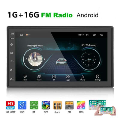 7 Inch Android Navigation Wifi Car Mp5 Player 1 + 32G Gps Bluetooth 2.5D Screen Standard + 12Lights Camera