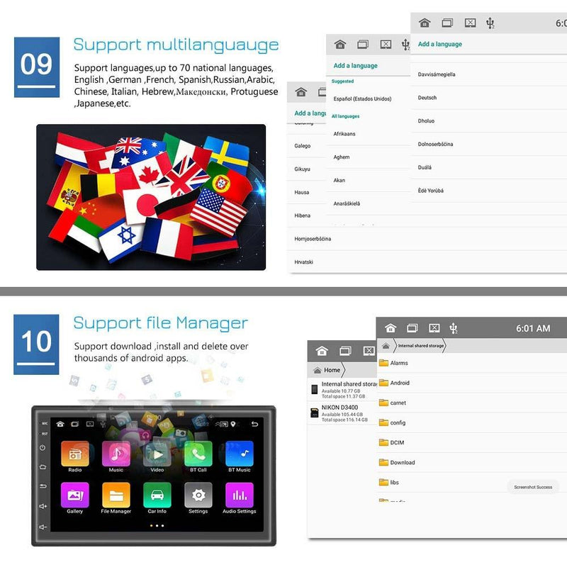 9 Inch Android Car Navigation Player + Ahd Camera - Wifi 2 + 32G Universal Central Control