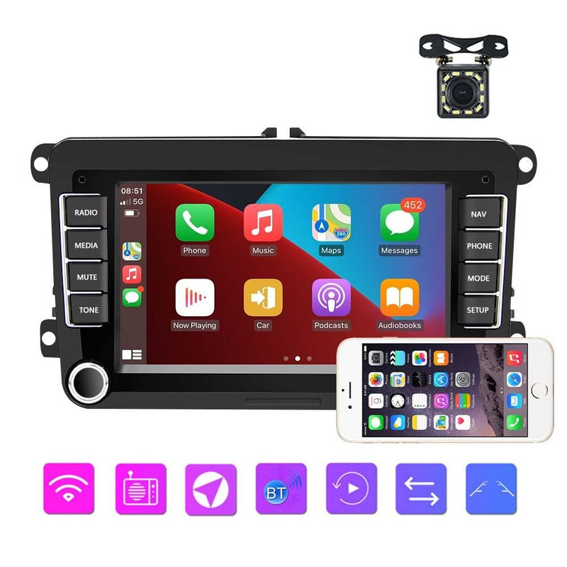 7 Inch Android Car Navigation Player For Volkswagen With Wireless Carplay - 1 + 16G - 12Lights Camera