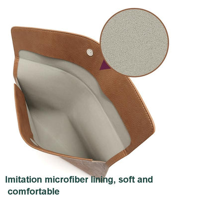 14 Laptop Sleeve & Power Bag - Litchi Pattern Pu Leather - Light Brown