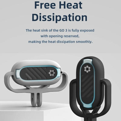 Amagisn Silicone Case for Insta360 Go 3 Camera - Horizontal - Vertical Black