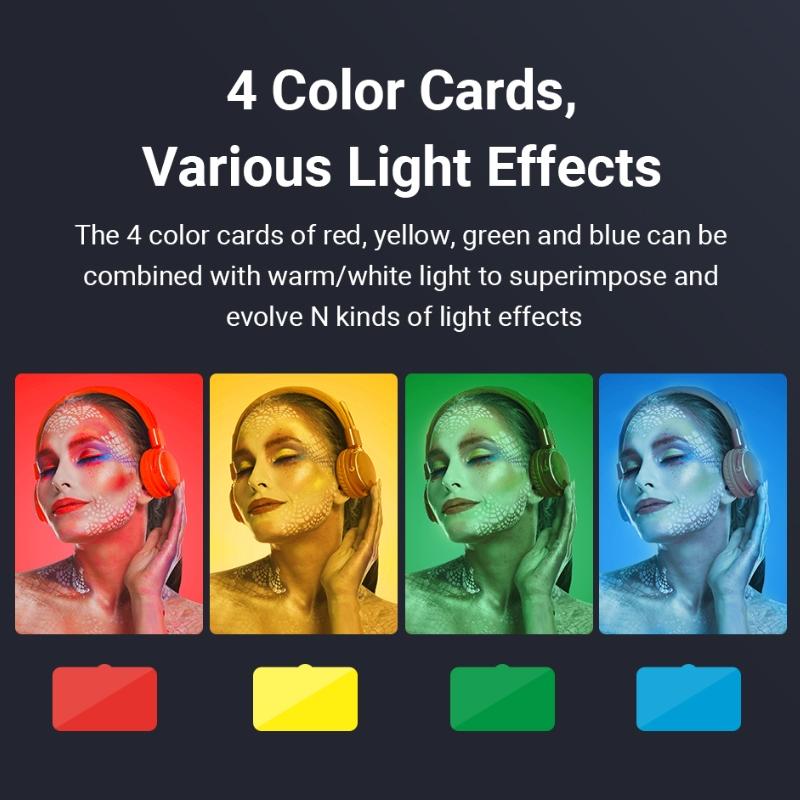 Live Portrait Soft Light Dual Bracket with Four-colour Fill