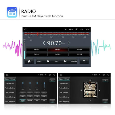 7 Inch Android Car Navigation Player For Volkswagen - 2 + 32G Wireless Carplay 12 Lights Camera