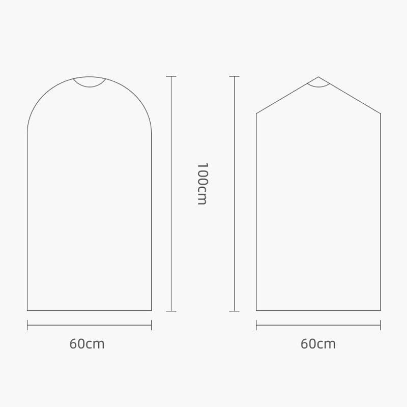 100 Disposable Dust Bags - 55X80Cm - Thick Pe - Transparent Cover