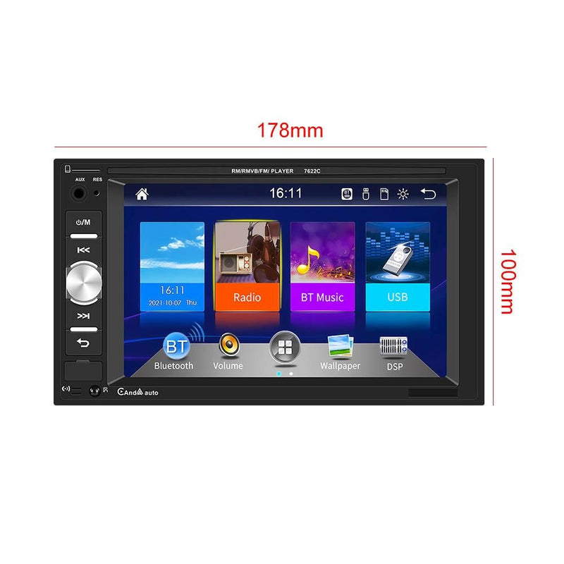 6.2 Inch Dual Spindle Hd Car Mp5 Player With Carplay - Standard + 12 Light Camera