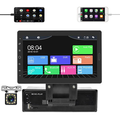 10.1 Inch Full Screen Car Mp5 Player With Wired Carplay - Standard + 12 Light Camera