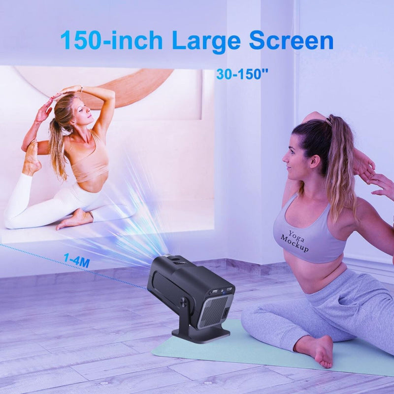 1080P 390 Lumens 4K Android 11 Projector With Wifi 6 And Bluetooth 5.0 - Supports Miracast Airplay And Dlna - Hy320