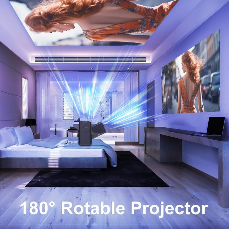 1080P 390 Lumens 4K Android 11 Projector With Wifi 6 And Bluetooth 5.0 - Supports Miracast Airplay And Dlna - Hy320