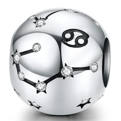 925 Sterling Silver Diy Zodiac Bracelet Beads Cancer Style - Cancer