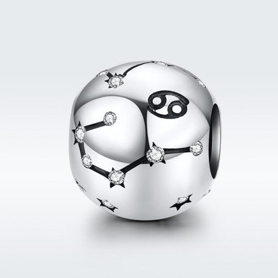 925 Sterling Silver Diy Zodiac Bracelet Beads Cancer Style - Cancer