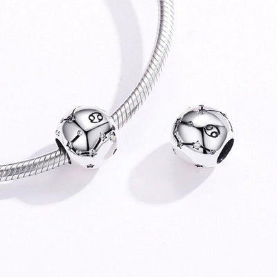 925 Sterling Silver Diy Zodiac Bracelet Beads Cancer Style - Cancer