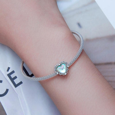 925 Sterling Silver Natural Flower Pendant For Diy Bracelet Style - Flower