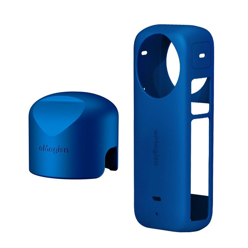 Amagisn Silicone Protective Cover for Insta360 X3 Body - Body Case (Blue)